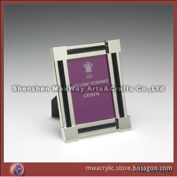 Deco Black Glass Acrylic Photo Frame